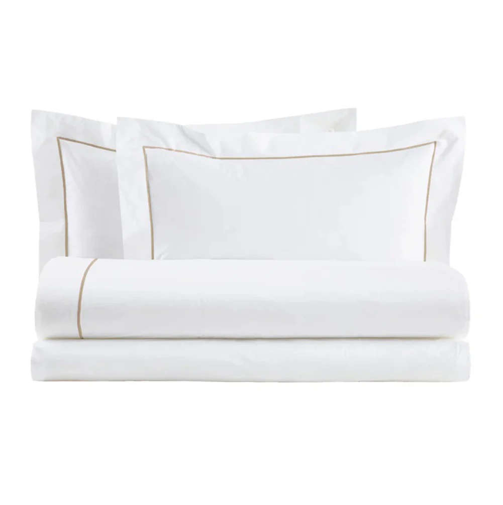 Bianco Perla Completo letto matrimoniale in cotone + 2 federe "Bacchetta" - Image 4