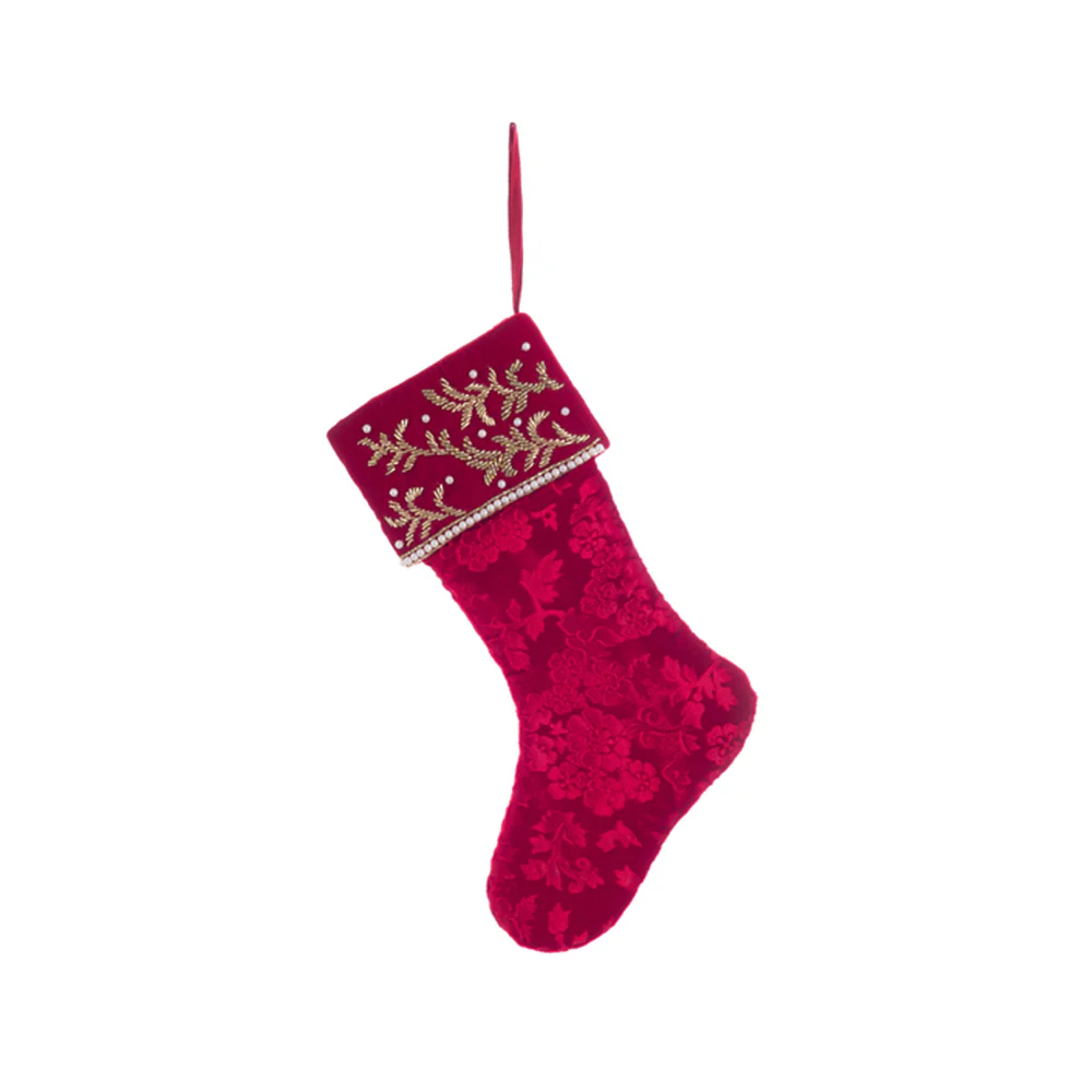 Blanc Mariclò Calza di natale ricamata H37 cm 3 varianti(1 unità) - Image 2