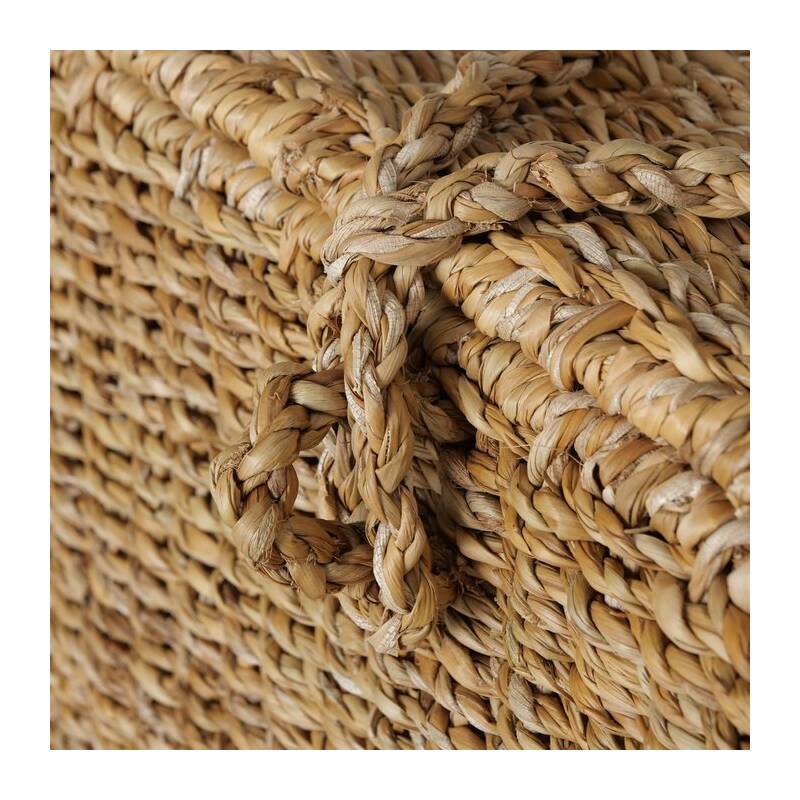 Boltze Cestino contenitore rettangolare vimini, cesto portaoggetti con manici e coperchio in legno di alghe Seagrass, materiale 100% naturale "Sophy", Doho - Scandinavo 3 varianti - Image 5