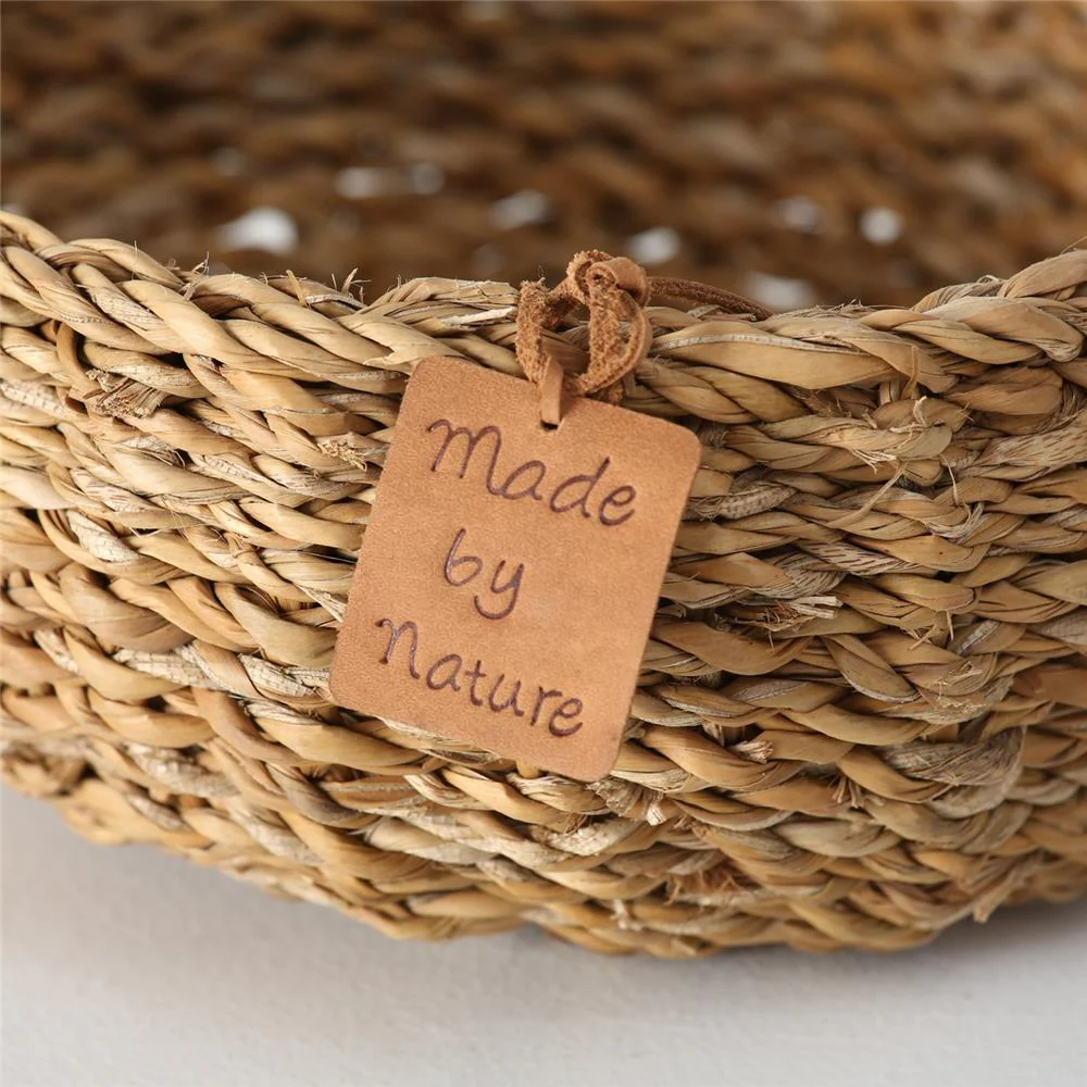 Boltze Cestino rotondo vimini cucina, cesto portaoggetti in legno di alghe seagrass, materiale 100% naturale "Sophy", Boho Scandinavo 3 varianti - Image 3