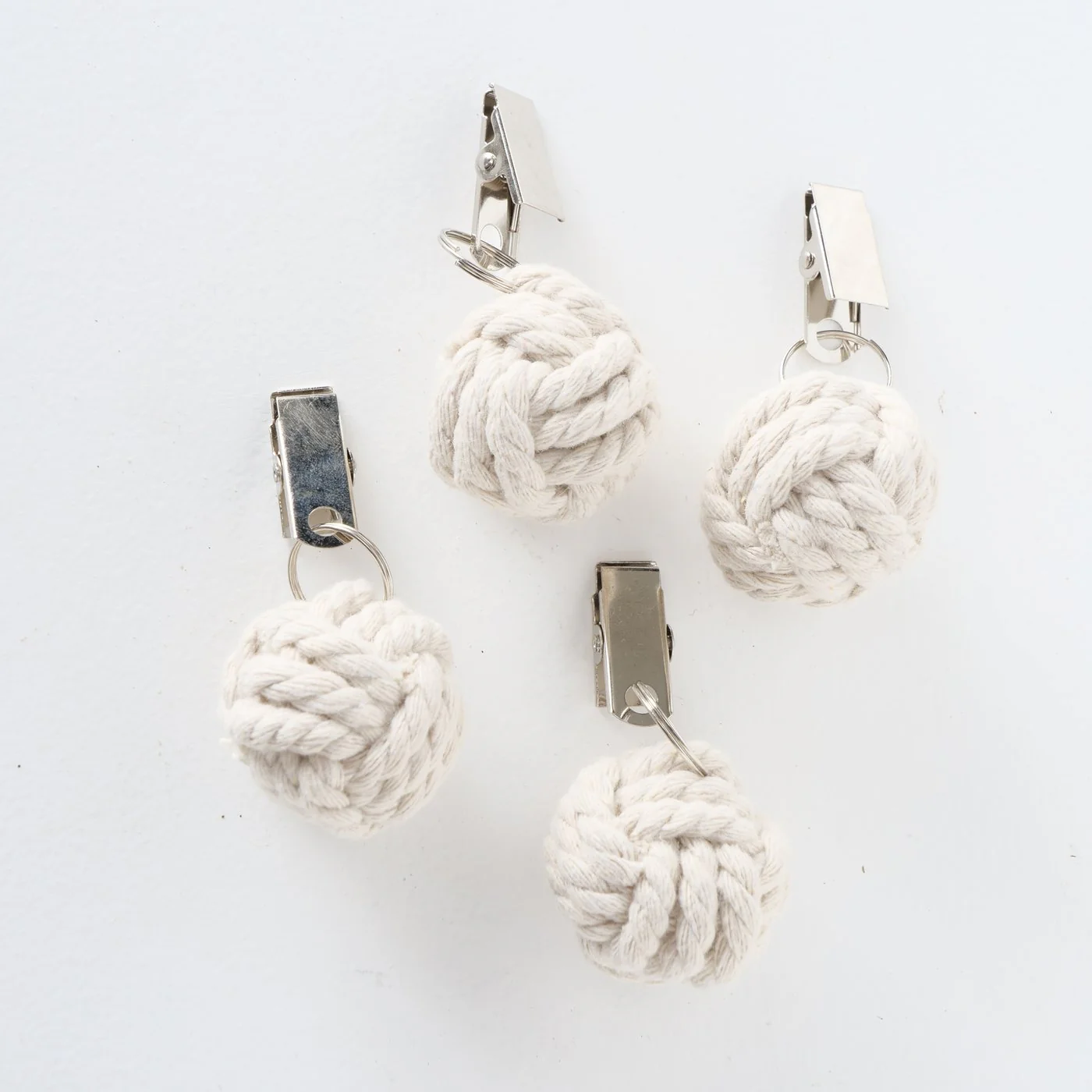 Boltze Set 4 nodi fermatovaglia da tavola con pinzetta "Juta" in tessuto iuta realizzato a mano D4 cm 2 varianti - Image 7