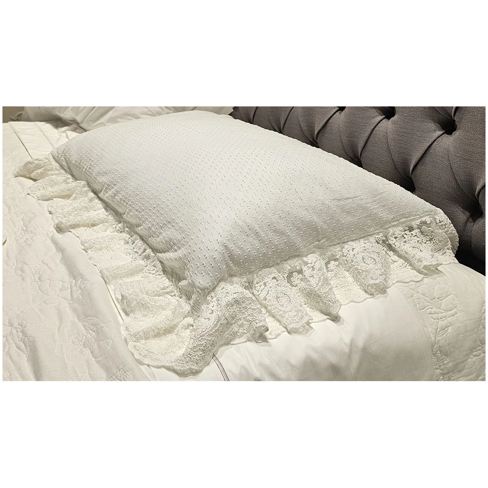 Chez Moi Set 2 Federe in cotone e pizzo "Plum Corinzio" 50x80 cm 2 varianti (2pz) - Image 3