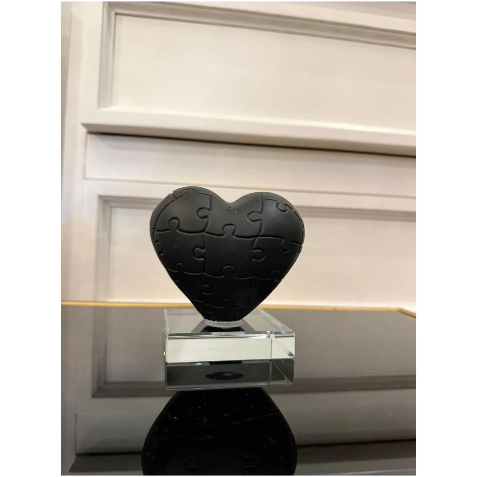 Chiaraela Cuore puzzle piccolo base in vetro 10x9.5 cm 5 varianti(1 unità) - Image 5