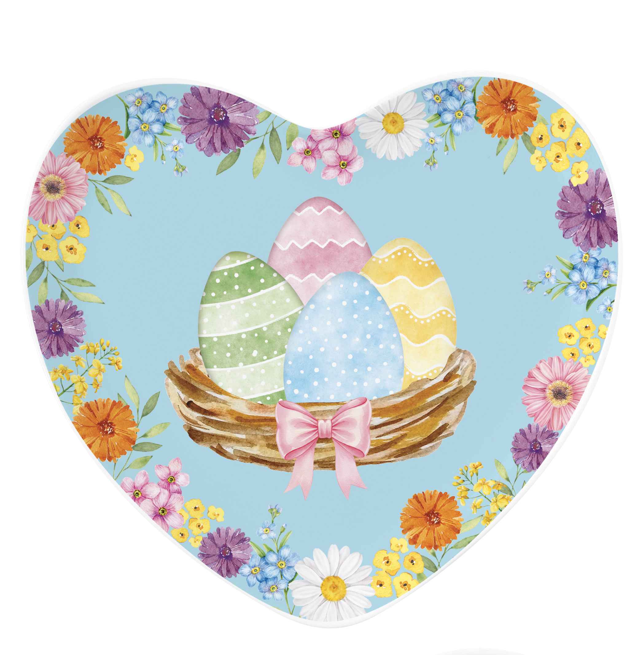 Easy Life Piatto cuore di pasqua in porcellana "Egg Hunt" 20x19 cm 6 varianti(1 unità) - Image 5