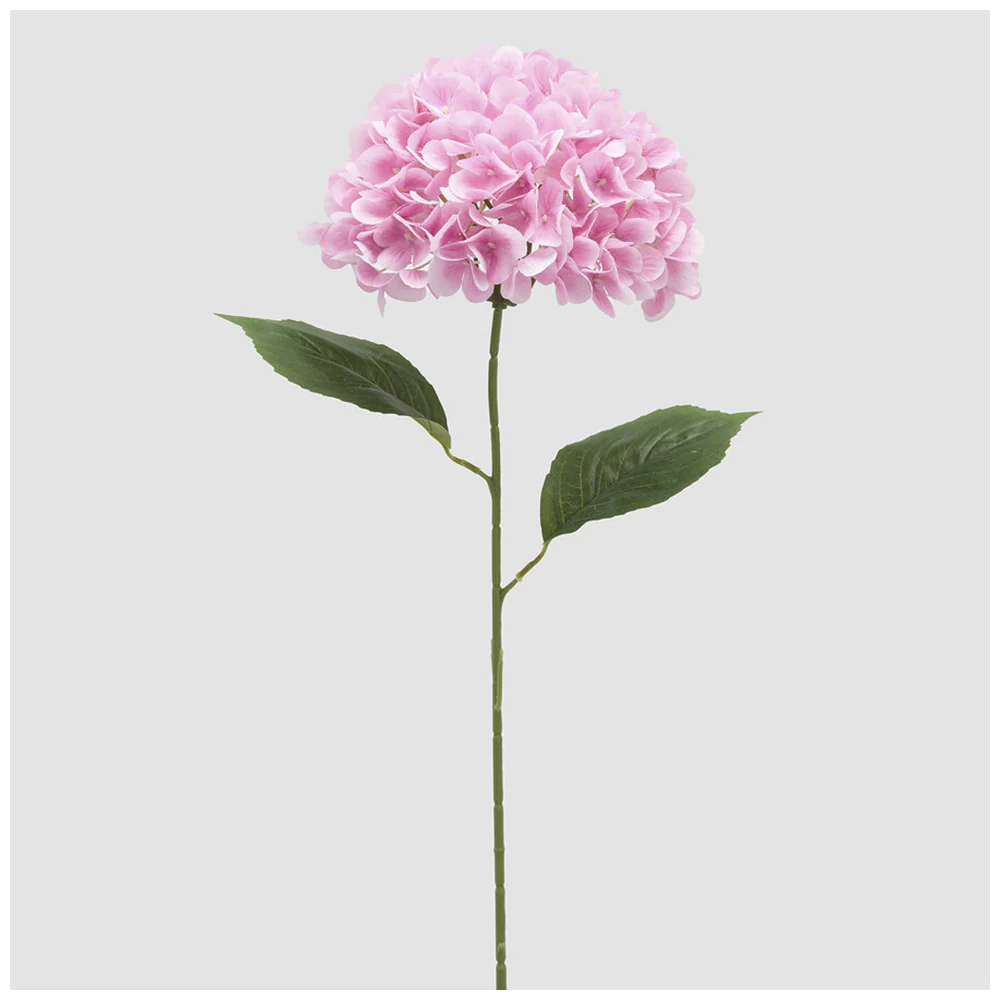 Edg Enzo De Gasperi Ramo ortensia rosa chiaro artificiale con foglie H70 cm