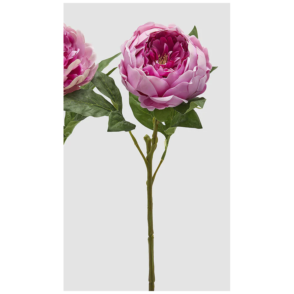 Edg Enzo De Gasperi Ramo Peonia artificiale rosa scuro H58 cm 2 varianti(1 unità) - Image 2