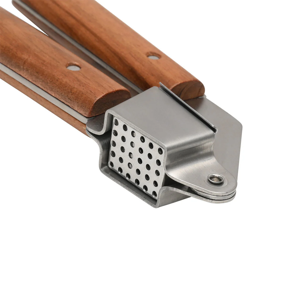 Estia Home Spremiaglio in acciaio inox e legno di acacia "Allure" 20.5x8.4x3 cm - Image 4