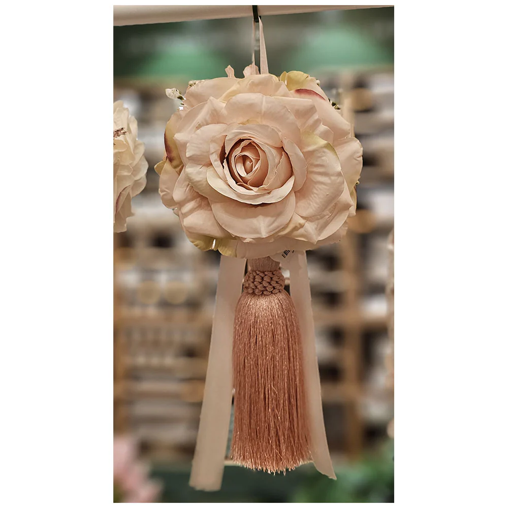 FIORI DI LENA Nappa con rosa e ortensie 19xH32 cm 6 varianti (1pz) - Image 5