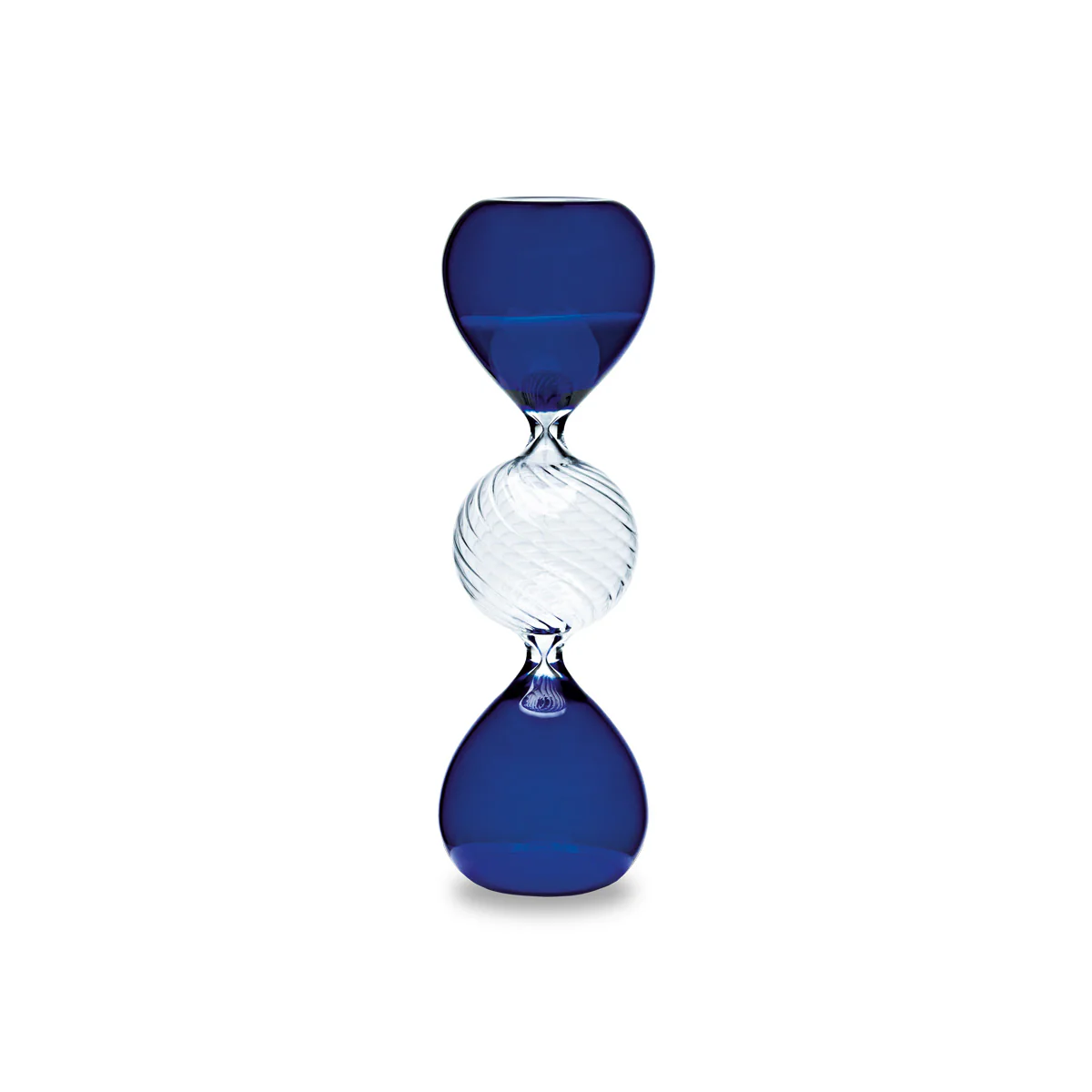 Henriette Clessidra in vetro bicolore cobalto "Momenti" D7xH22 cm