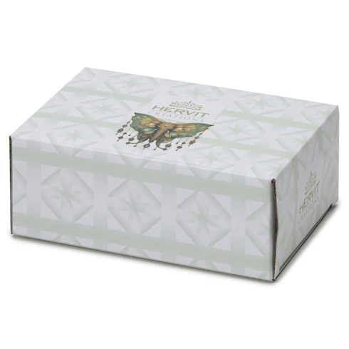 Hervit Bottiglia in vetro Elefante verde/oro "AnimalGem" 9x5xH13 cm - Image 2