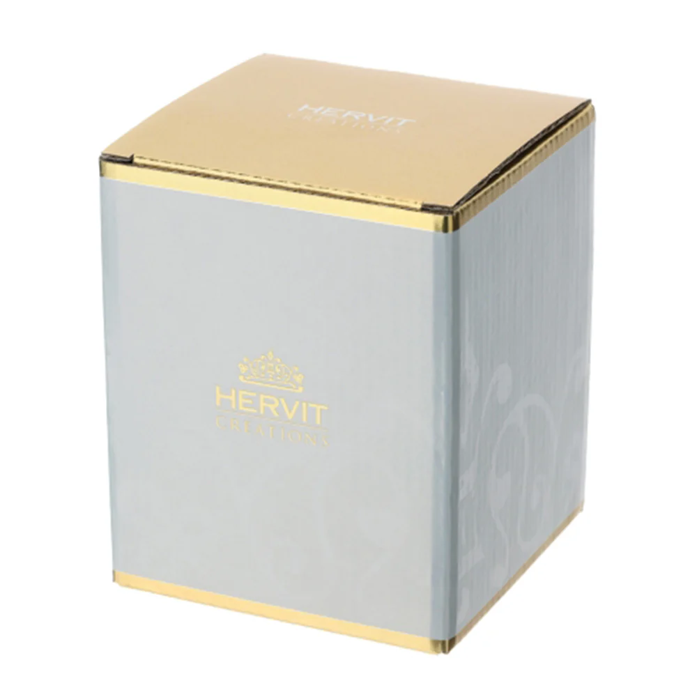 Hervit Set 2 bicchieri coppa in vetro iridescente "Fleur" 200 ml - Image 2