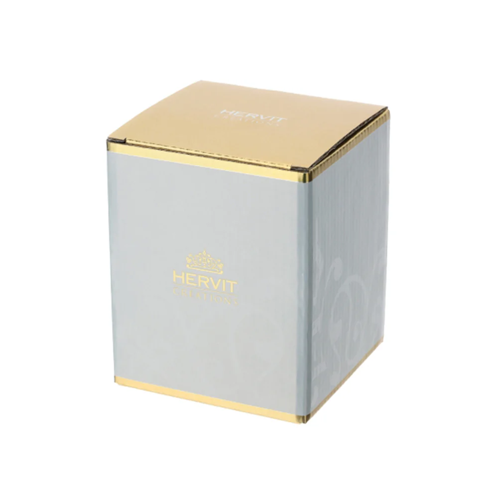 Hervit Sfera di natale Fleur in vetro verde/oro 2 varianti(1 unità) - Image 2