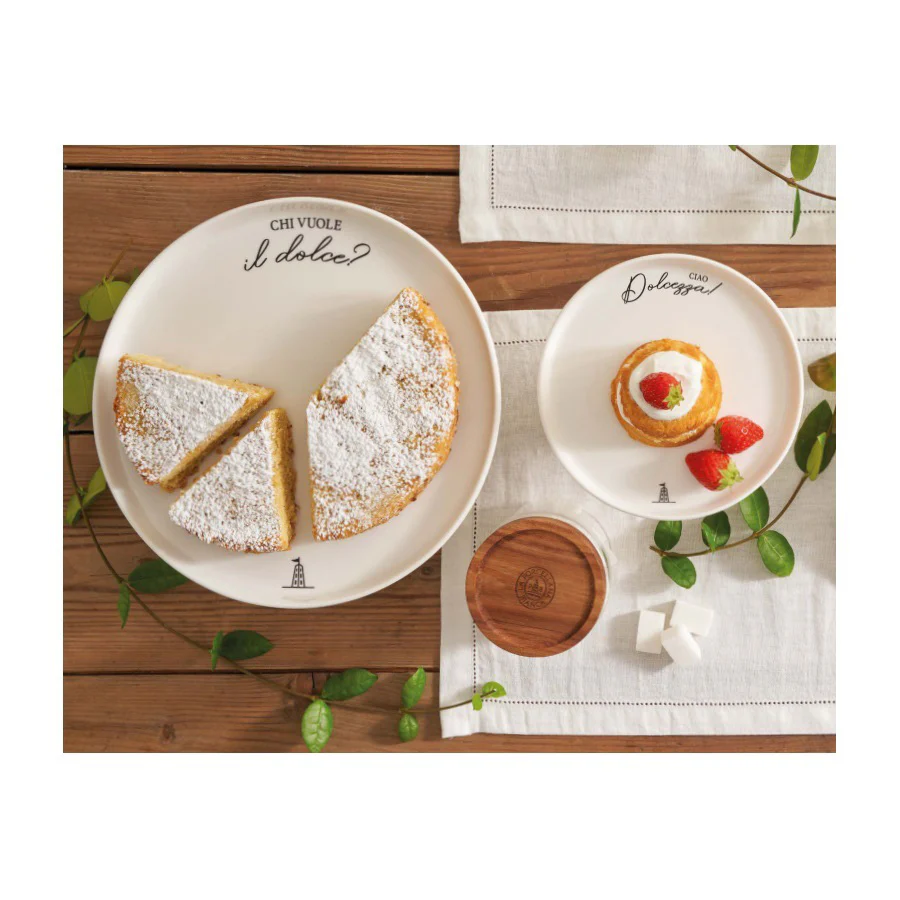 La Porcellana Bianca Alzatina in porcellana "Ciao dolcezza!" "I Garbati" D17cm - Image 3
