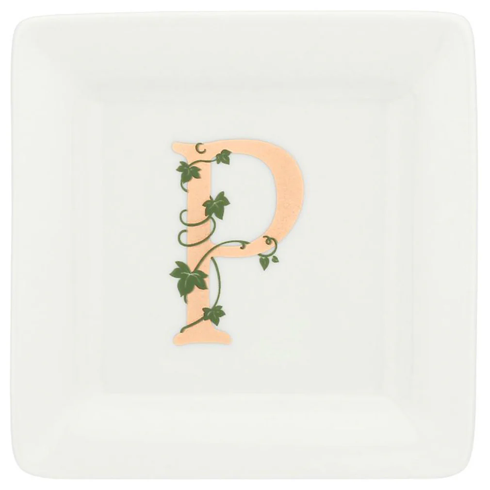 La Porcellana Bianca Piattino con iniziale in porcellana "Adorato" 10x10 cm - Image 10