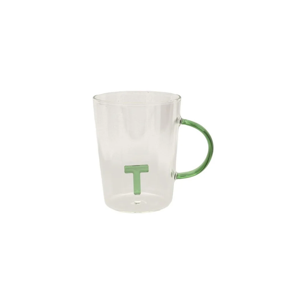 La Porcellana Bianca Tazza in vetro borosilicato con iniziale "Alla Lettera" 440 ml 18 varianti (1pz) - Image 16