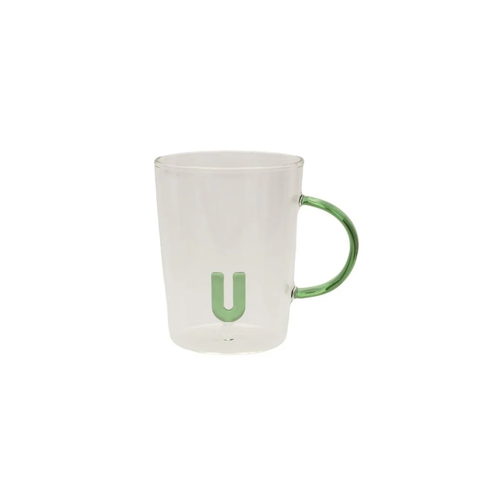 La Porcellana Bianca Tazza in vetro borosilicato con iniziale "Alla Lettera" 440 ml 18 varianti (1pz) - Image 17