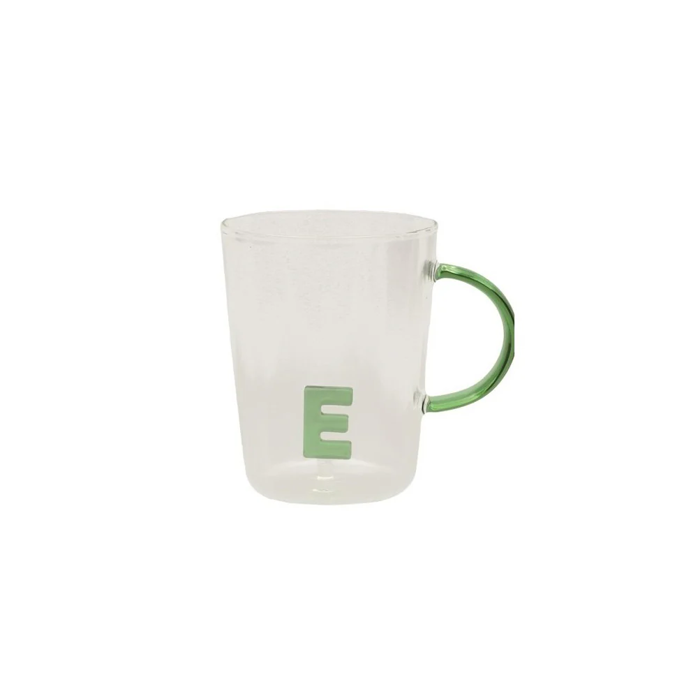 La Porcellana Bianca Tazza in vetro borosilicato con iniziale "Alla Lettera" 440 ml 18 varianti (1pz) - Image 5