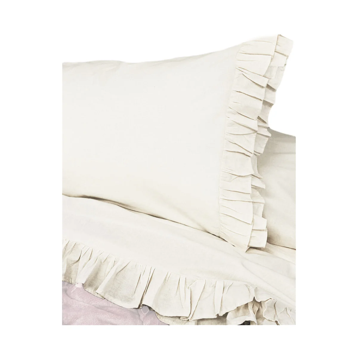 L'Atelier 17 Completo letto matrimoniale in cotone con balze "Brigitte" 7 varianti - Image 8