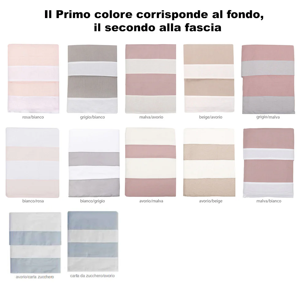 L'Atelier 17 Completo Letto singolo lenzuola bordo a contrasto "Adele" 12 varianti - Image 2