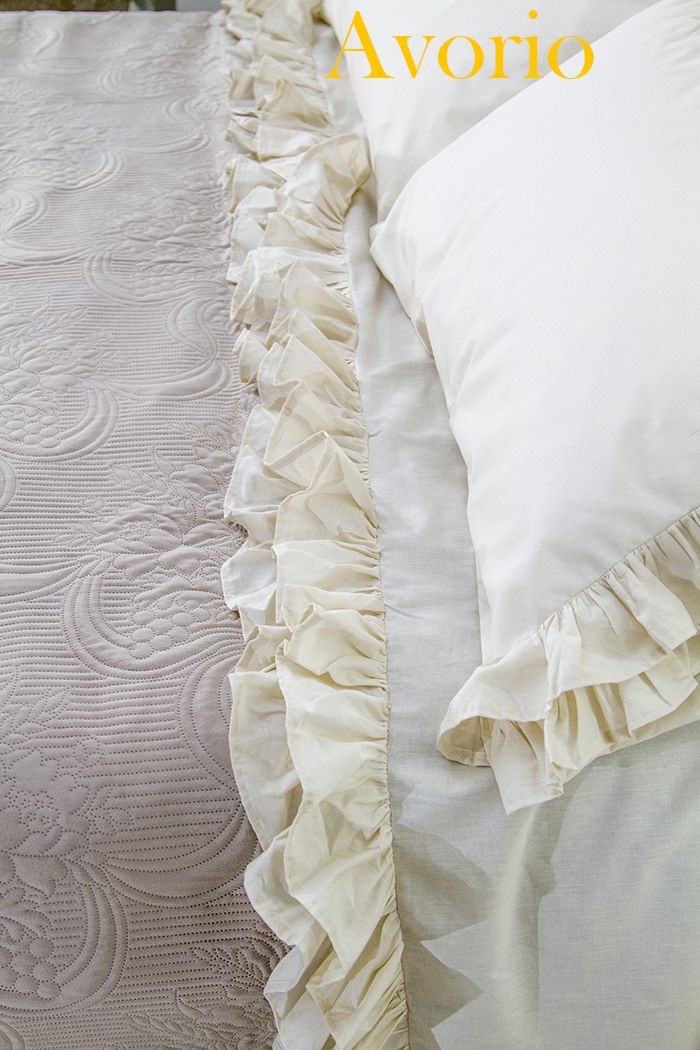 L'Atelier 17 Completo letto singolo in cotone con balze "Brigitte" 7 varianti - Image 3