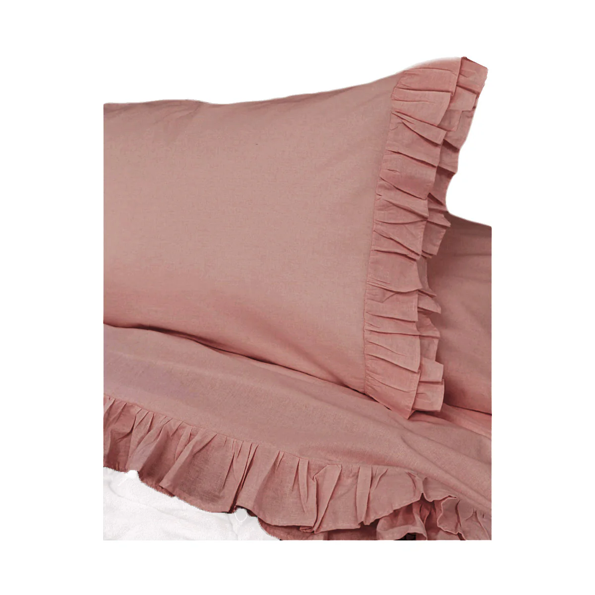 L'Atelier 17 Completo letto singolo in cotone con balze "Brigitte" 7 varianti - Image 7