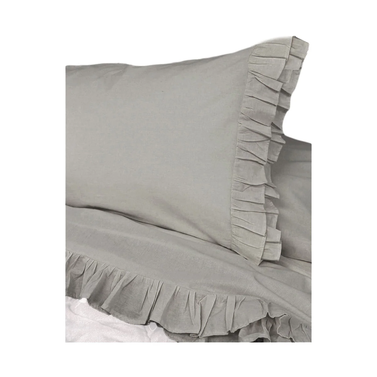 L'Atelier 17 Completo letto singolo in cotone con balze "Brigitte" 7 varianti - Image 9