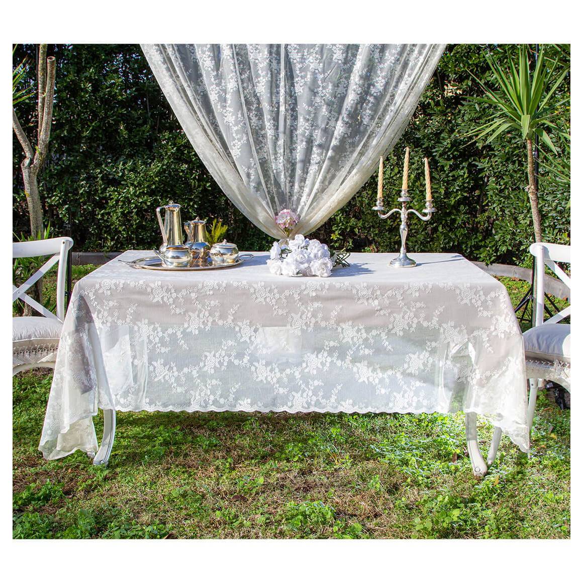 L'ATELIER 17 Tovaglia rettangolare in pizzo "Ciel" 160x280 cm 3 varianti(1 unità) - Image 4