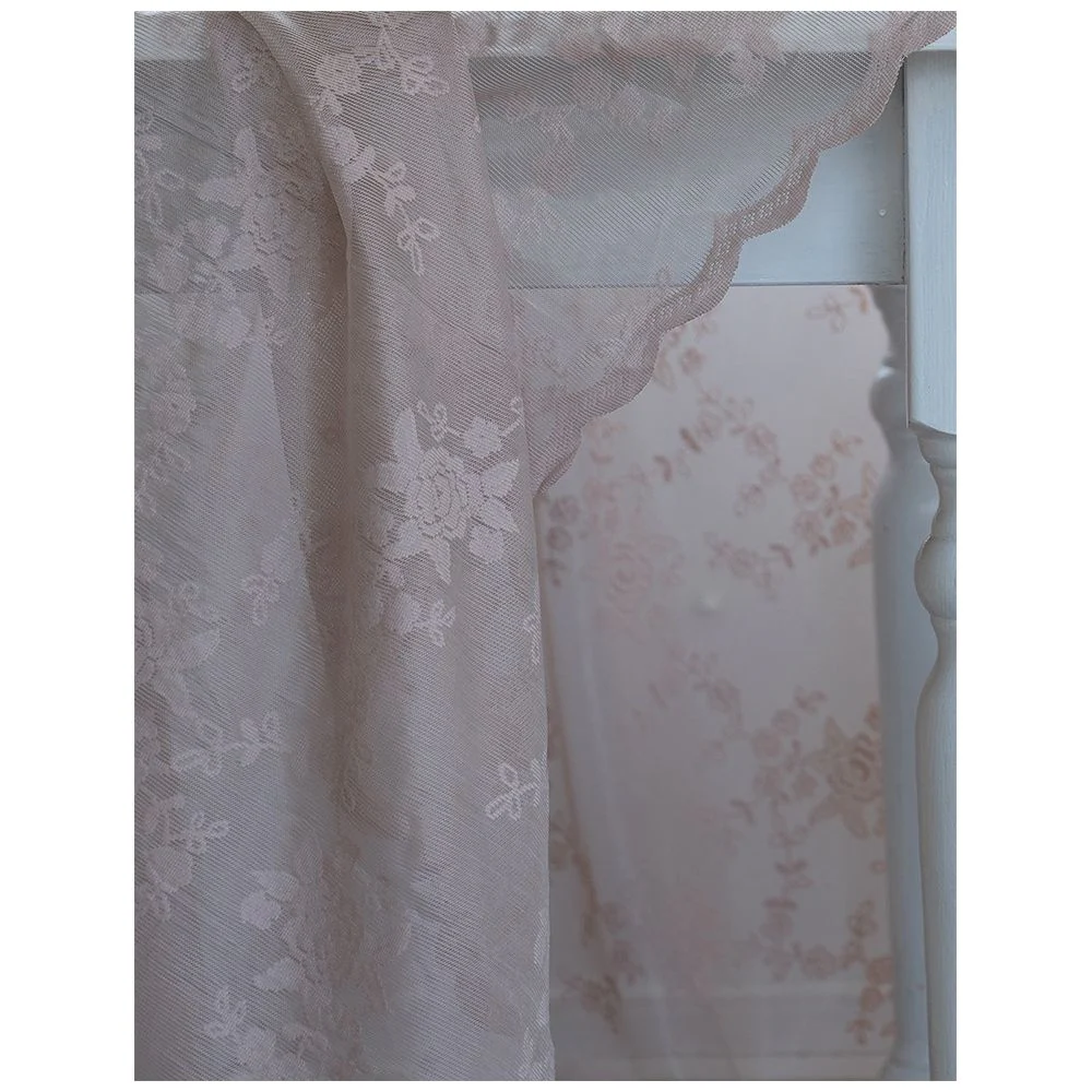 L'ATELIER 17 Tovaglia copritavolo da cucina rettangolare in pizzo con fiori ricamati, Shabby Chic "Ciel" 90x90 cm 3 varianti - Image 3