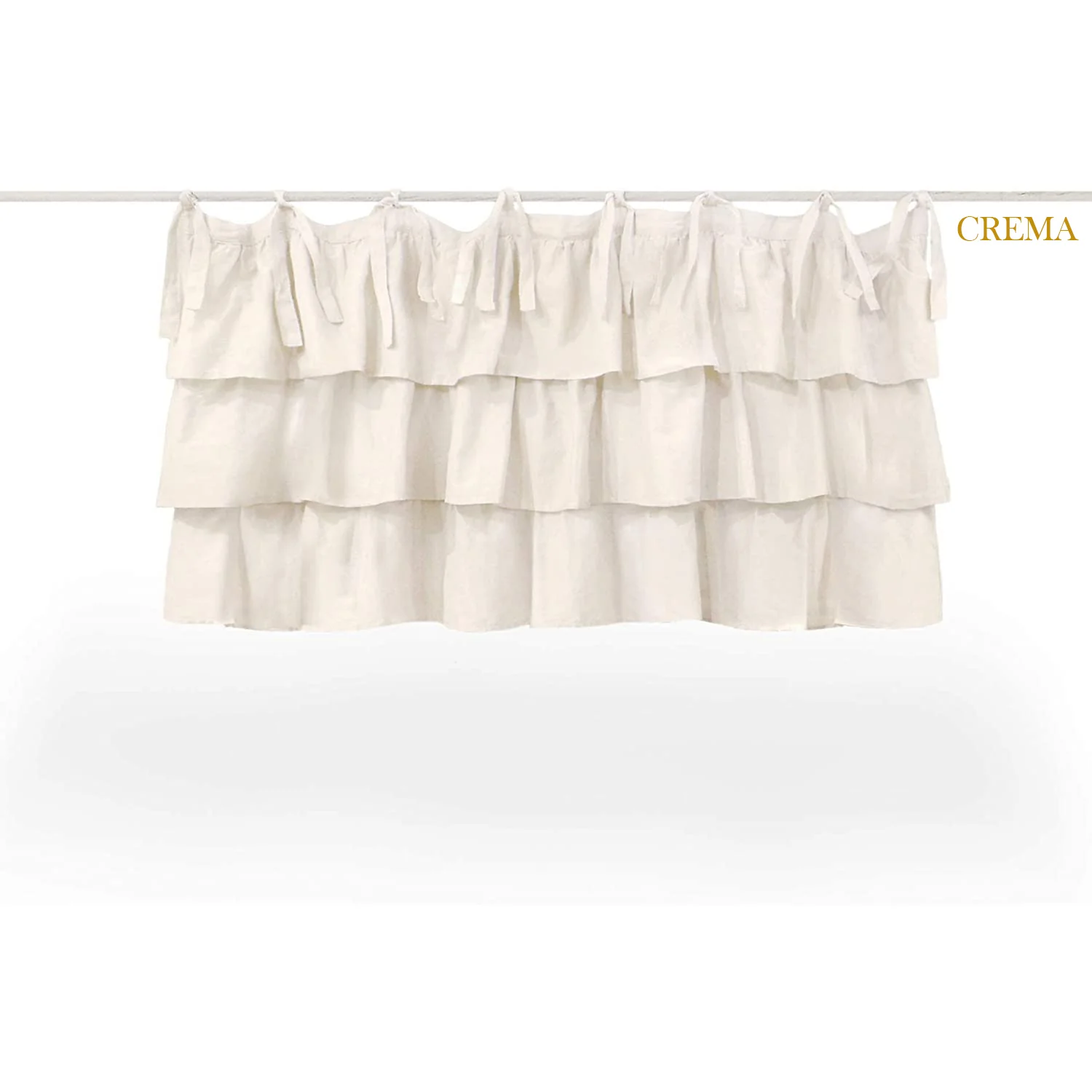 L'ATELIER17 Mantovana con balze in voile di cotone "Etoile" Shabby Chic 5 varianti - Image 5