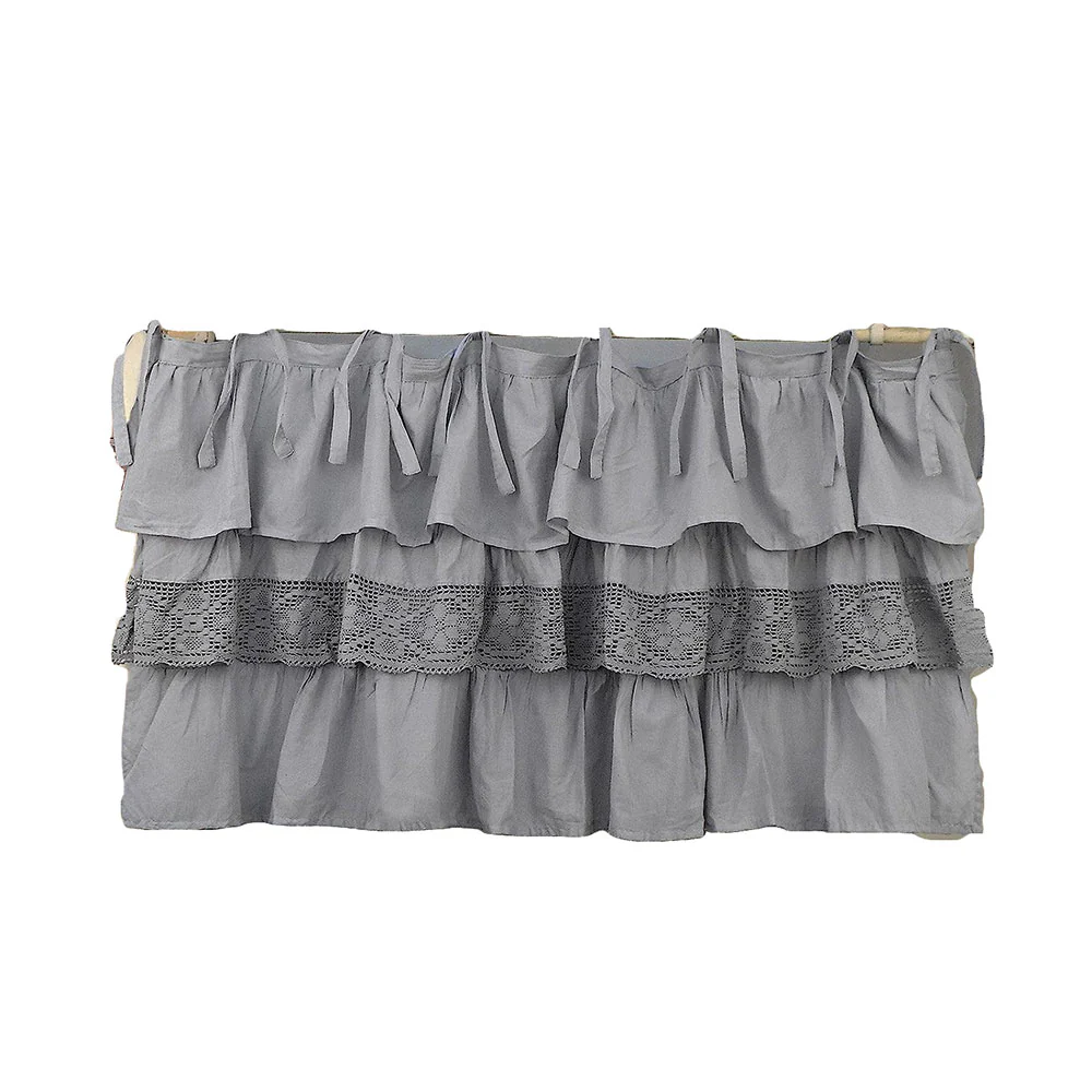 L'ATELIER17 Mantovana per tenda a pannello da camera da letto in pure cotone con ricami a uncinetto, Collezione "Etoile crochet" Shabby Chic 5 varianti 140x60 cm - Image 6
