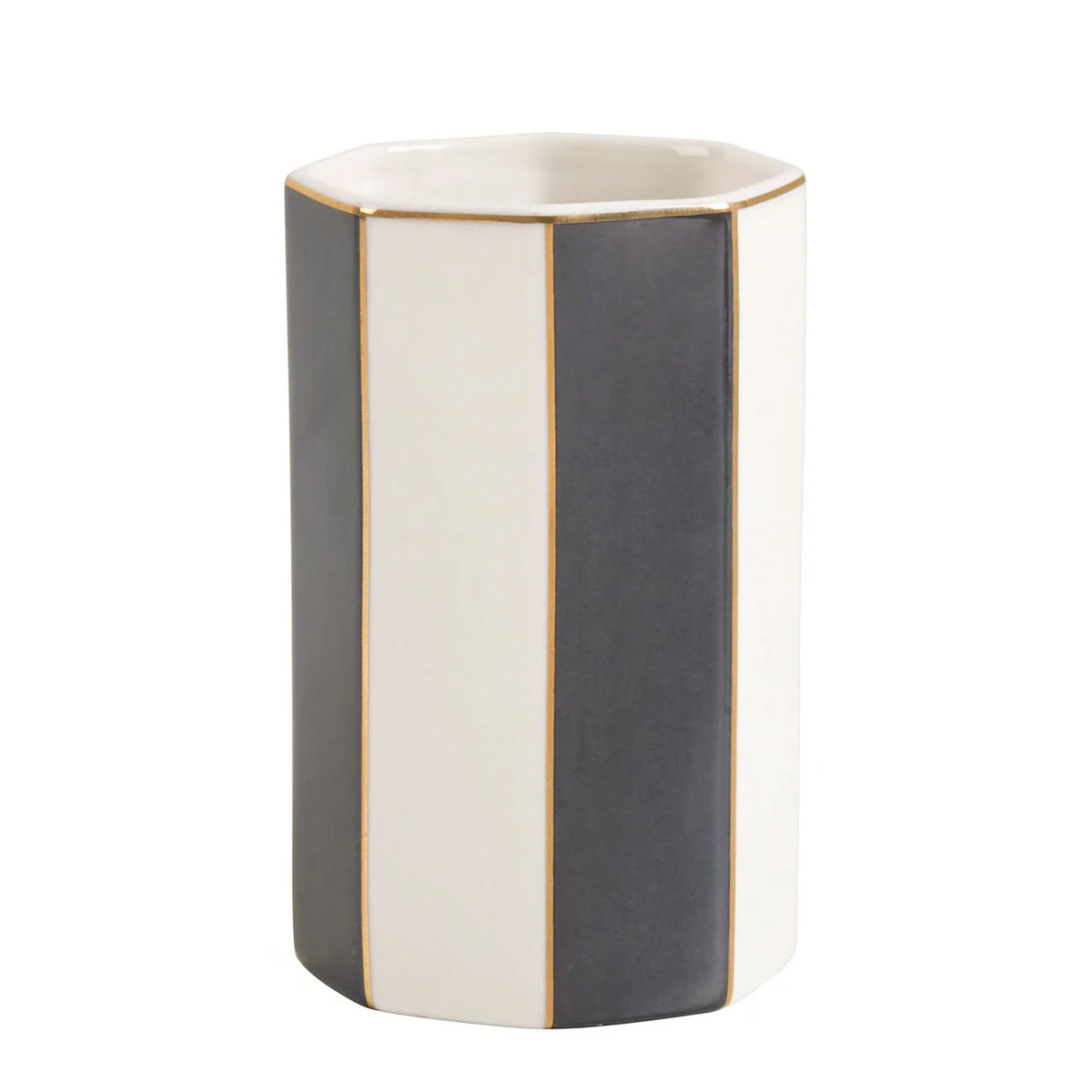 Mathilde M Porta spazzolini in ceramica bianco/grigio "Madame de Récamier" D7xH12 cm - Image 2