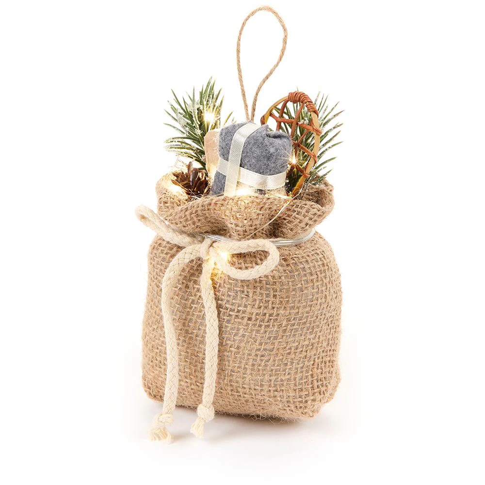 Nuvole di Stoffa Decoro per albero sacco con luci led "Ricordi" 10x6.5x14 cm 3 varianti (1pz) - Image 3