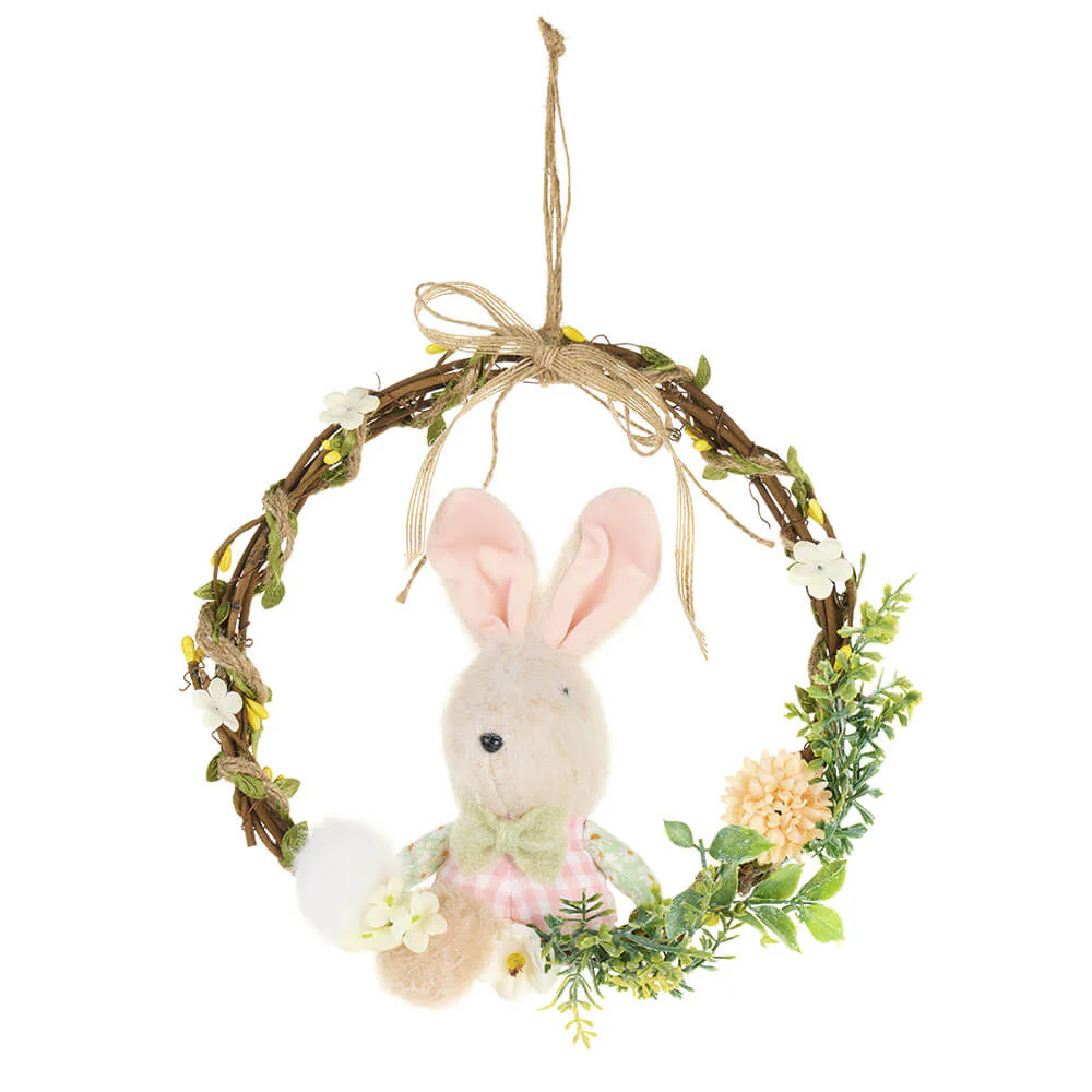 Nuvole di Stoffa Ghirlanda Fuoriporta Coniglio di Pasqua "PePen" 26x24 cm 2 varianti(1 unità) - Image 2