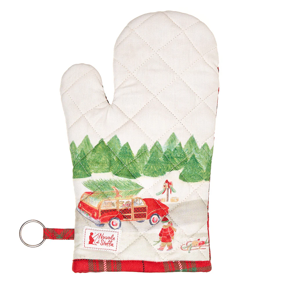 Nuvole di Stoffa Guanto da forno "Cartolina di Natale" 19x32 cm 2 varianti (1pz) - Image 2