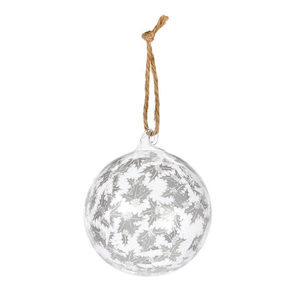 Nuvole di Stoffa Pallina di natale in vetro "My Home" 8x8 cm 2 varianti (1pz) - Image 2