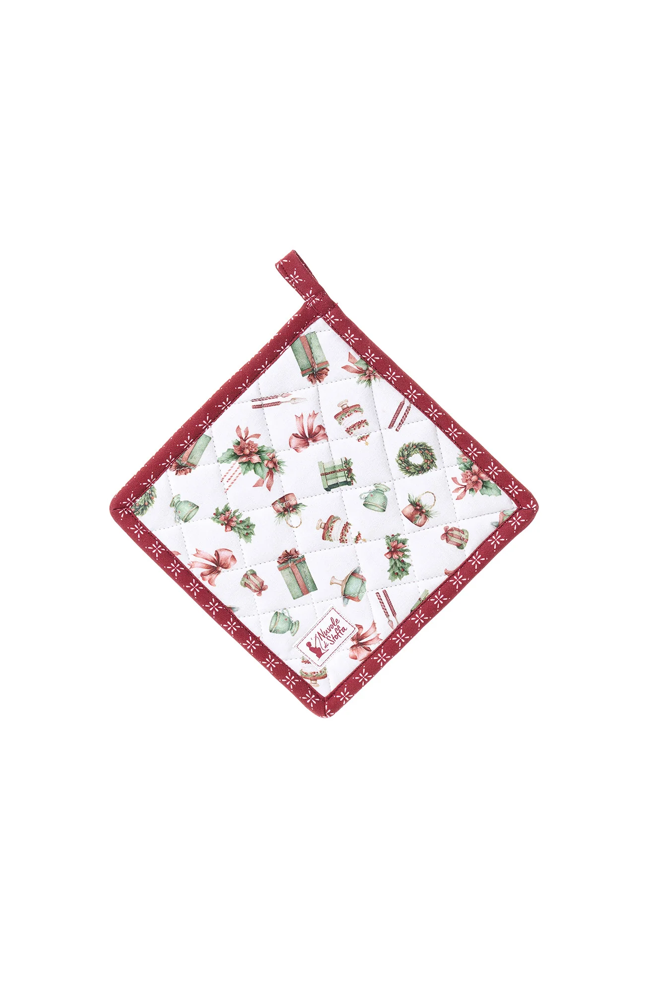Nuvole di Stoffa Presina da cucina "Storia di Natale" 18x18 cm 2 varianti(1 unità) - Image 2