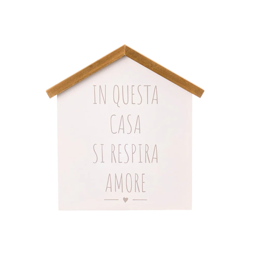 Nuvole di Stoffa Targhetta casa in legno da appendere "My Home" 16x17x1.7 cm 4 varianti(1 unità) - Image 4