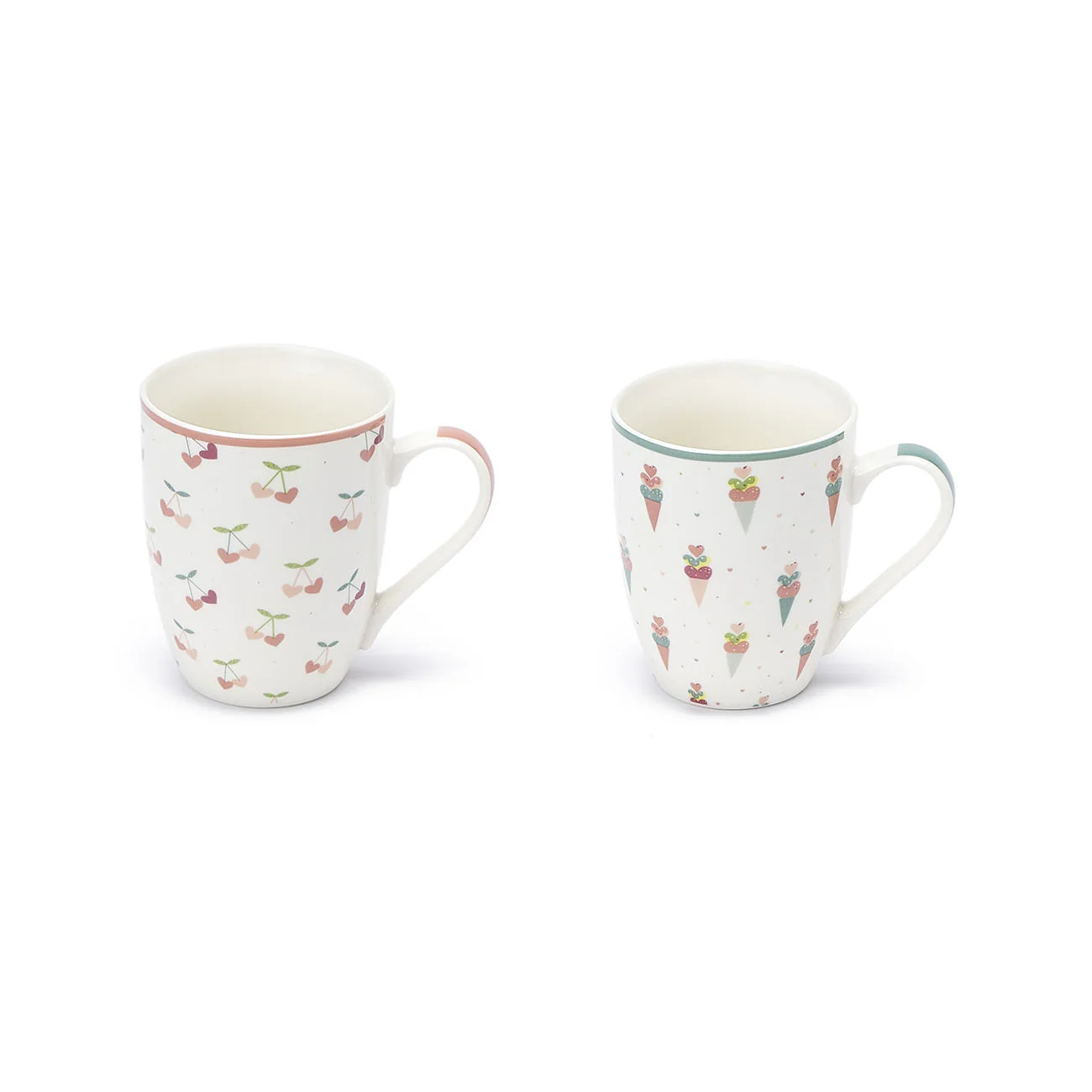 NUVOLE DI STOFFA Tazza grande mug ICE CREAM porcellana 2 varianti 350 ml