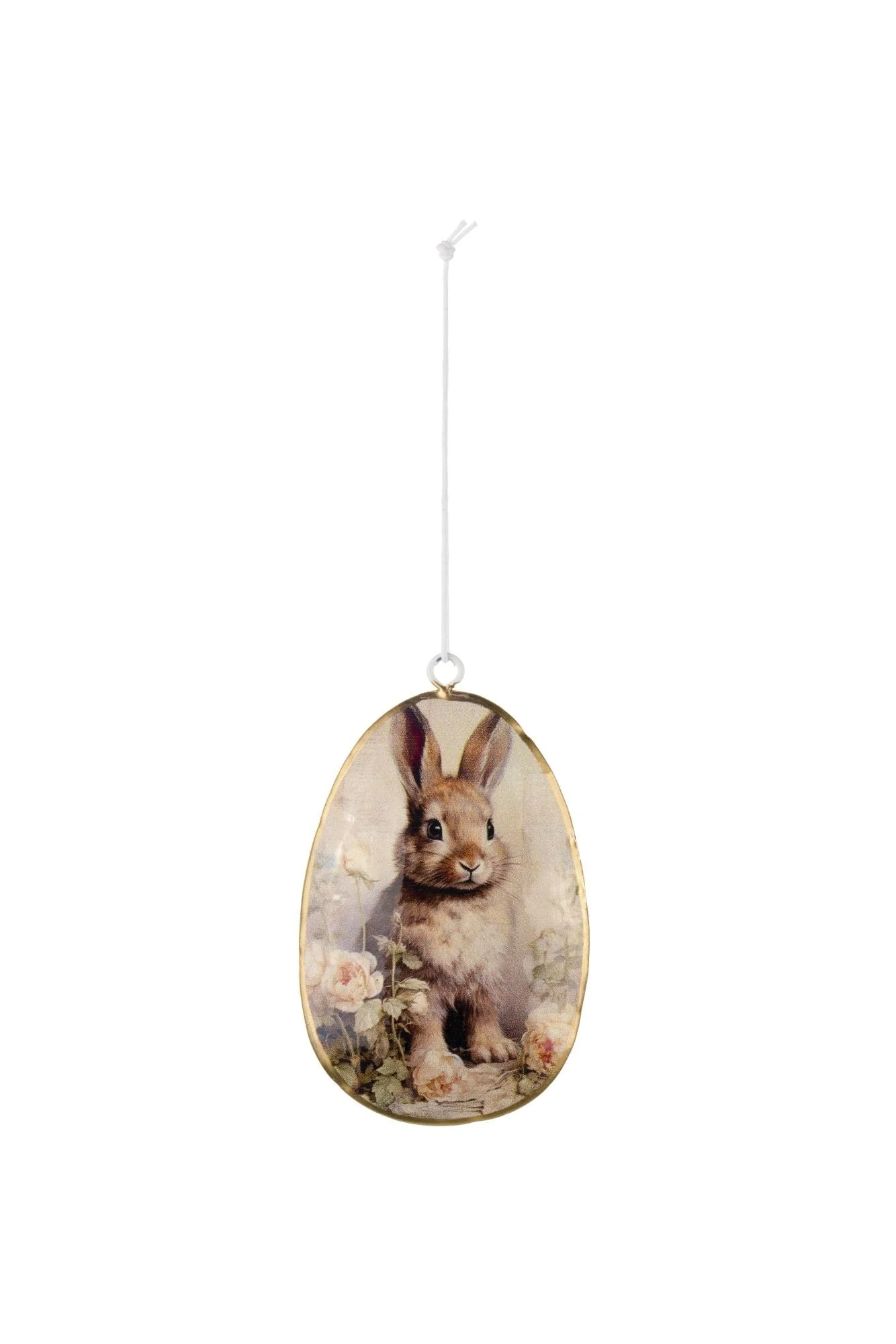 Nuvole di Stoffa Uovo di pasqua in latta coniglio "Rabbit PePen" 7xH10 cm 4 varianti(1 unità) - Image 2