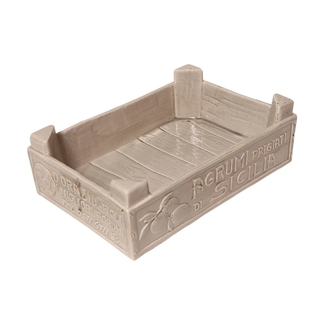 VIRGINIA CASA Cassetta piccola porta frutta MEDITERRANEO in ceramica 27cm - Image 3